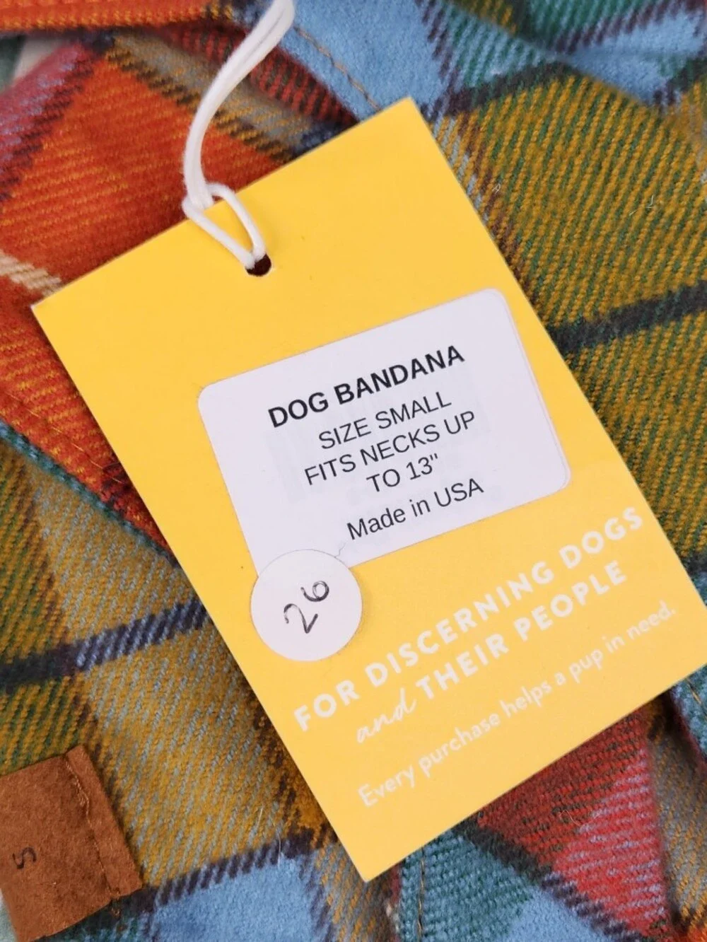 Foggy Dog Plaid Bandana